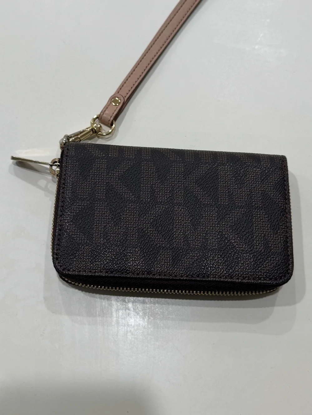 Michael Kors Monogram Wristlet with Strap